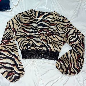 Animal print crop top